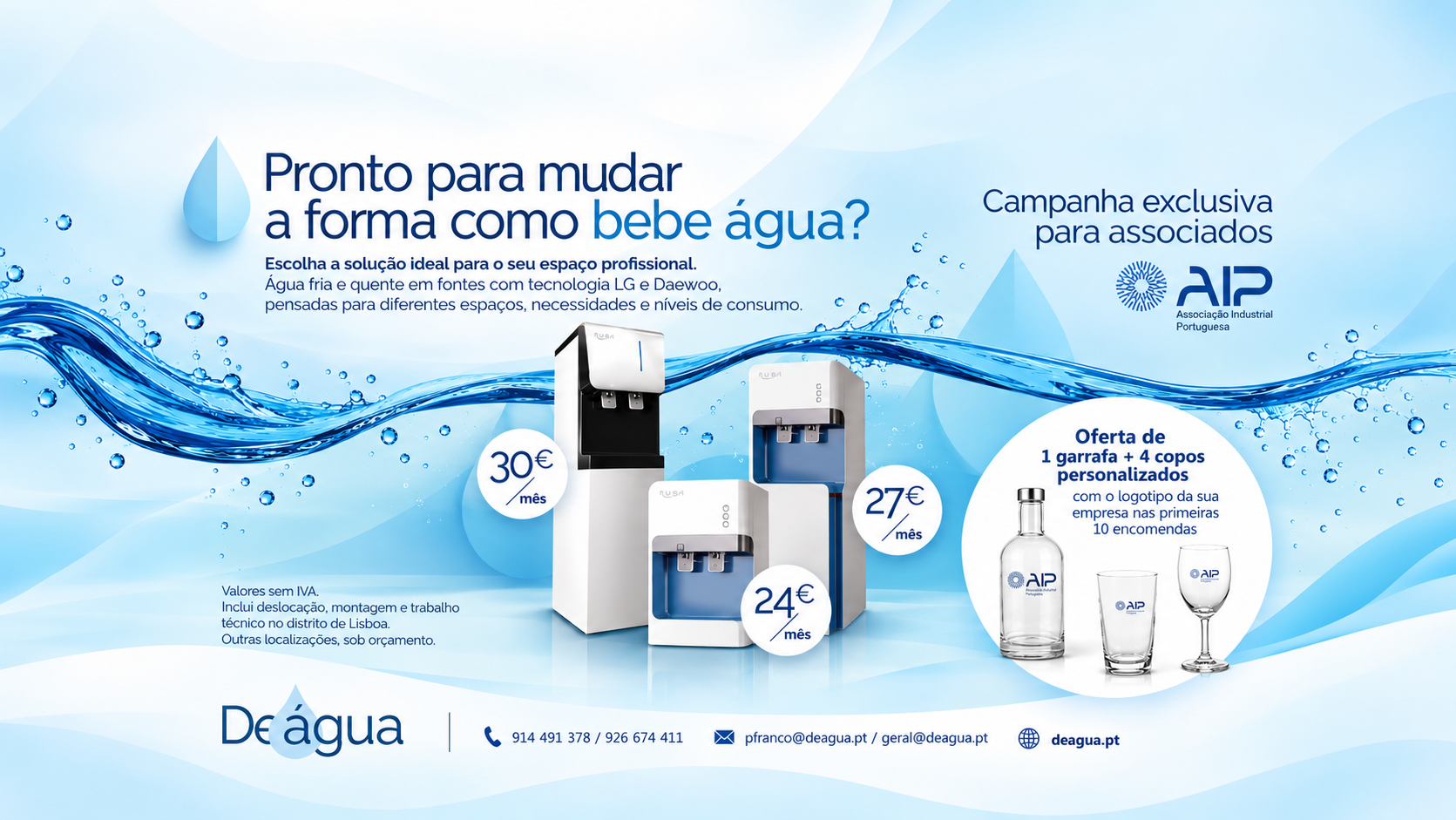 De Água oferece soluções de consumo a empresas